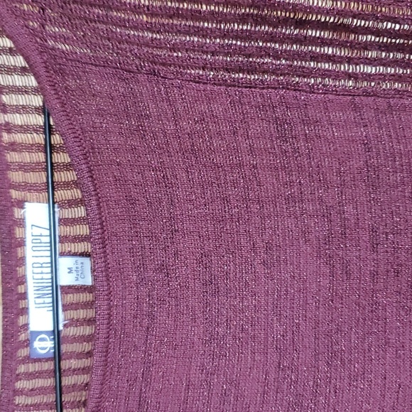 Jennifer Lopez pullover burgandy‎ sweater. - Picture 2 of 4